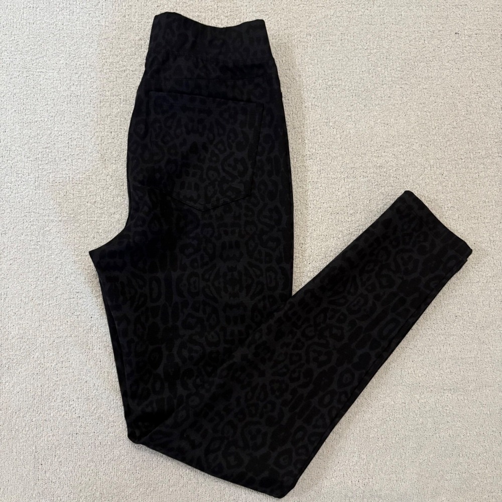 Philosophy Leopard Print High Waist Stretch Leggings XS Pants Black